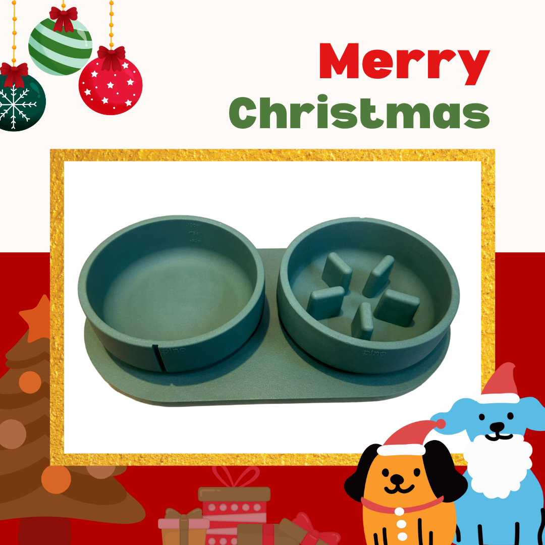 PINO聖誕組合|主食碗+慢食碗+托盤(鴨綠M)
