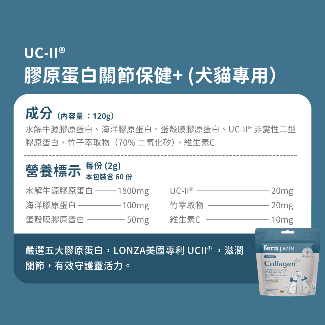 UC-II® 膠原蛋白關節保健+ (犬貓專用)