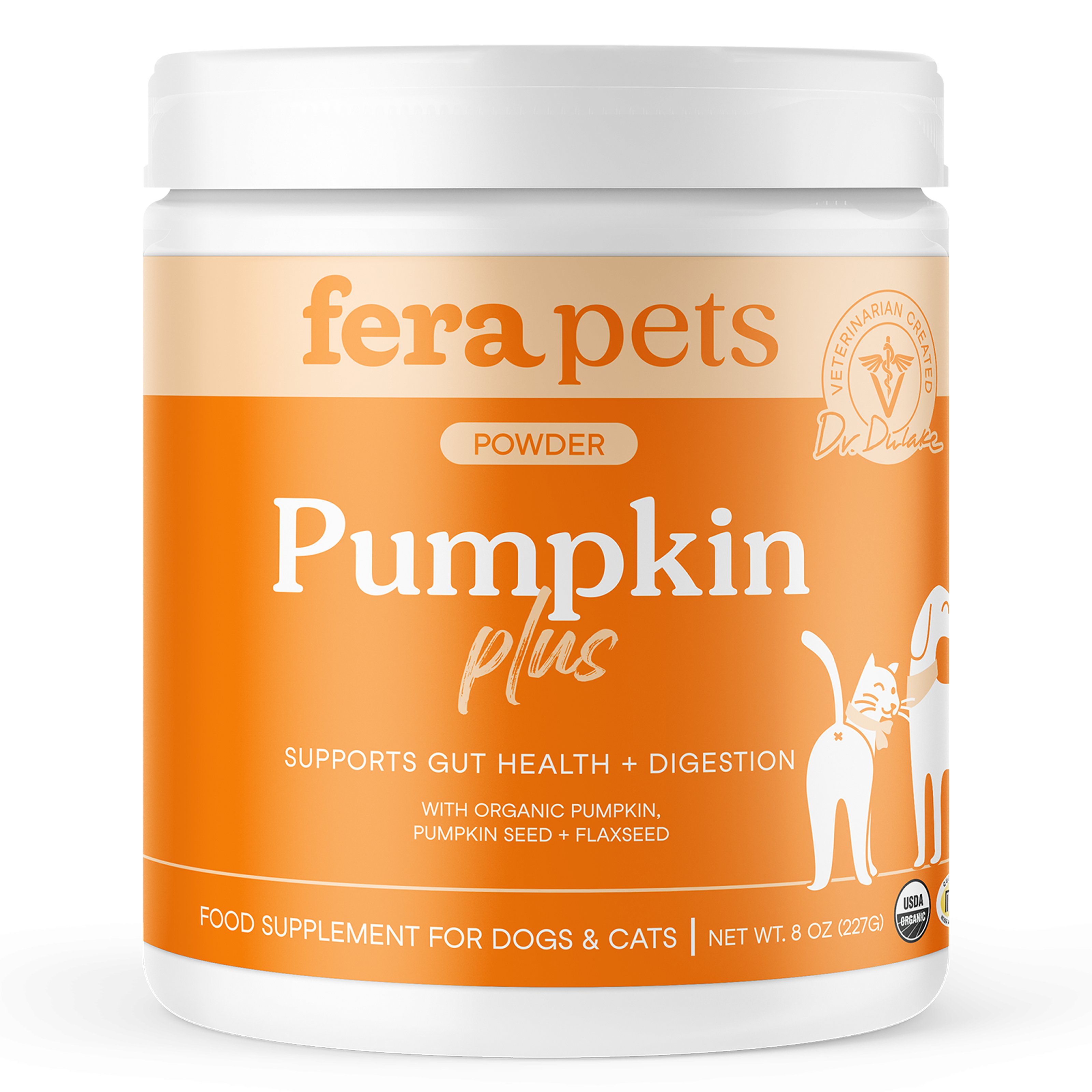 USDA Organic 有機6種蔬果南瓜纖維素(犬貓專用)