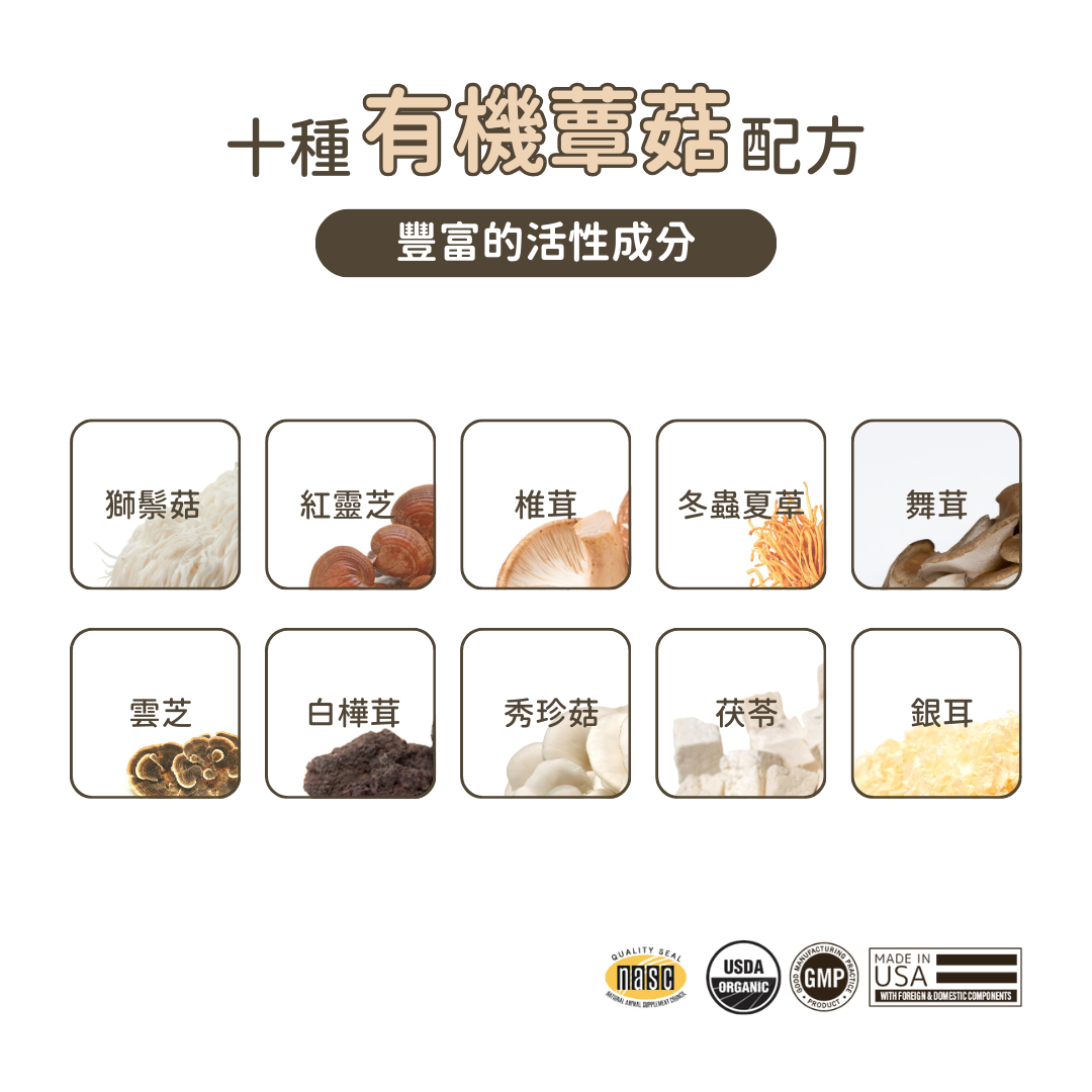 USDA Organic 有機十全蕈菇免疫調節 (犬貓專用)