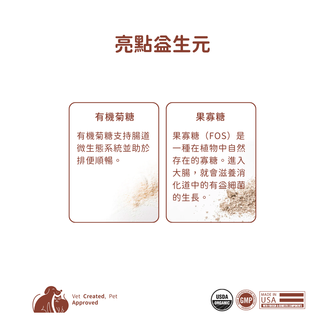 USDA Organic 有機益生菌+益生元 (犬貓專用)