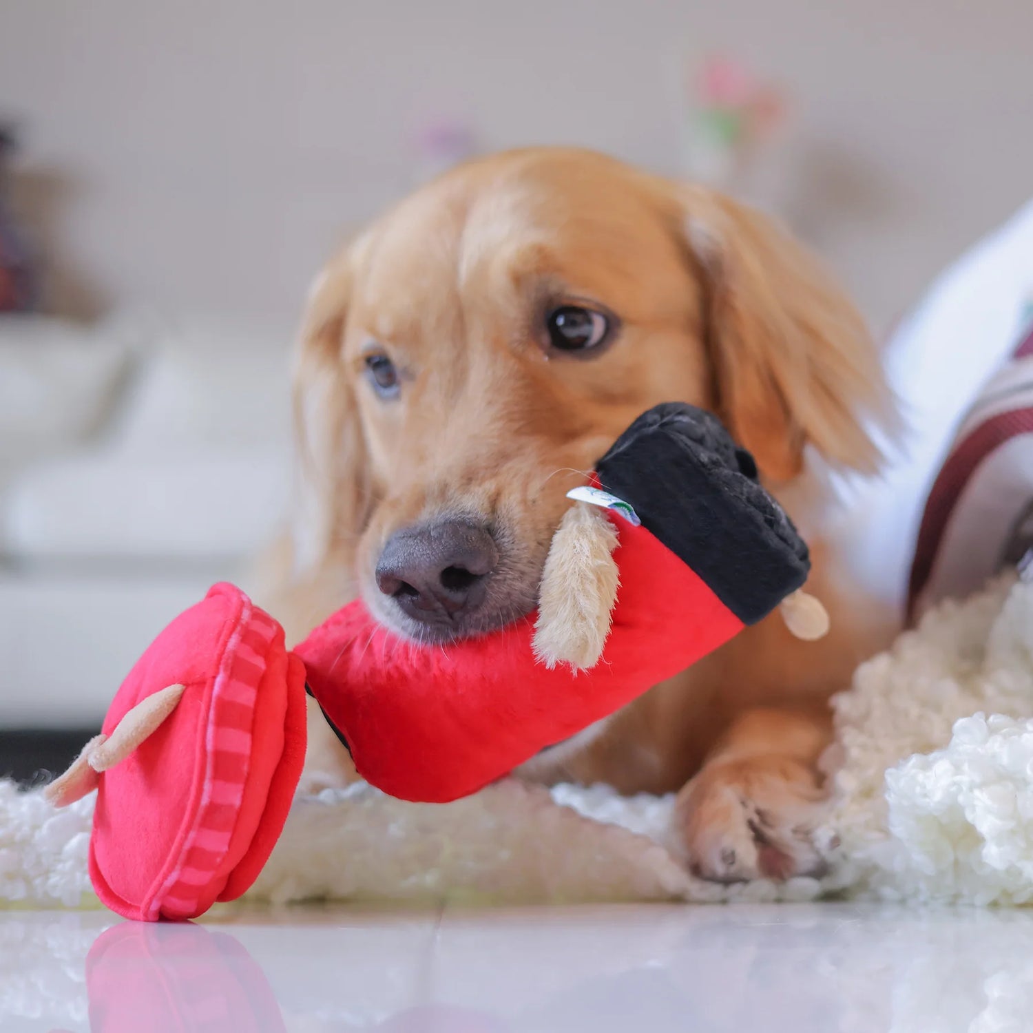 Woof²  英式郵筒漏食寵物毛絨玩具