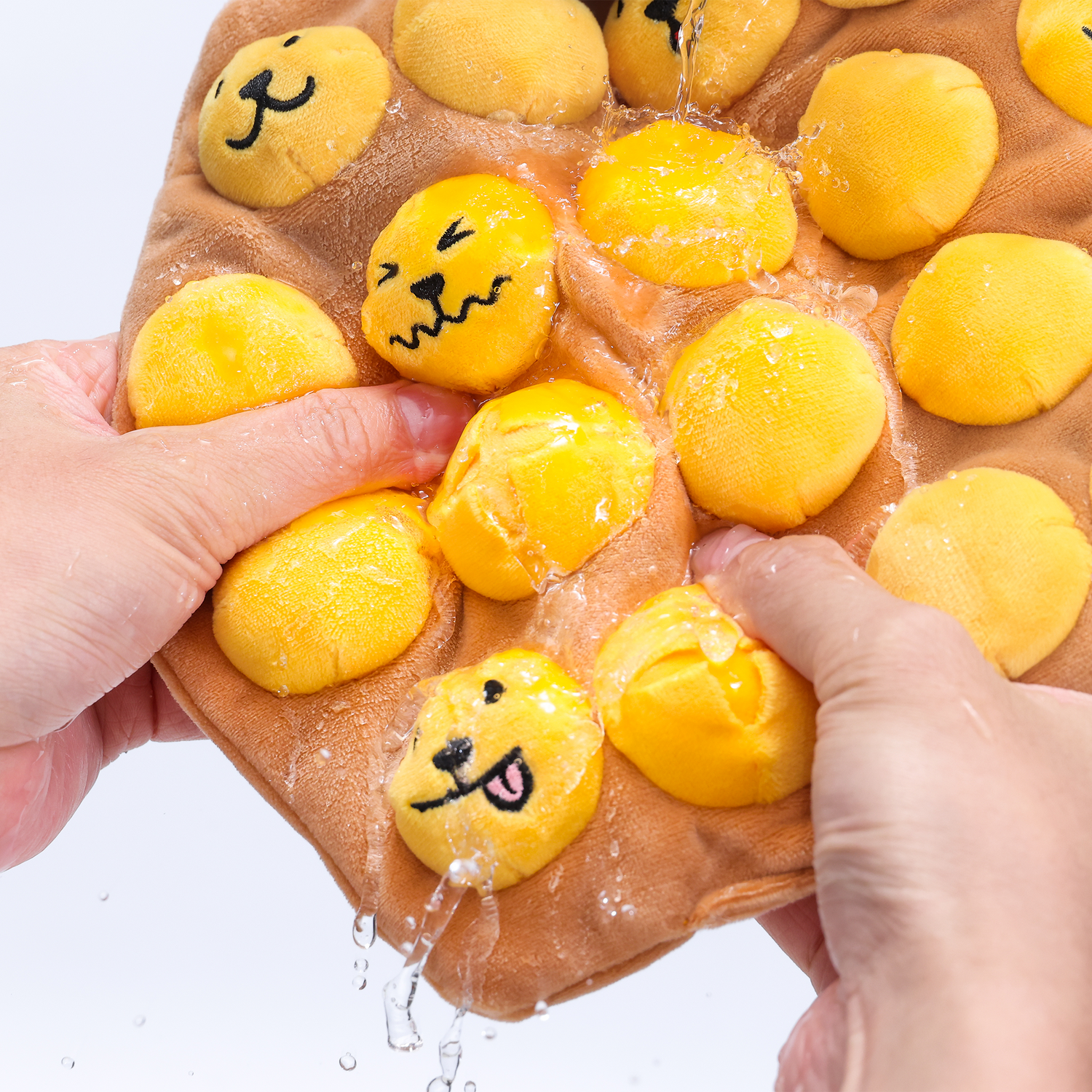 Woof² Egg Puff_Waffle Pet Toys 雞蛋仔/格子餅二合一藏食寵物玩具