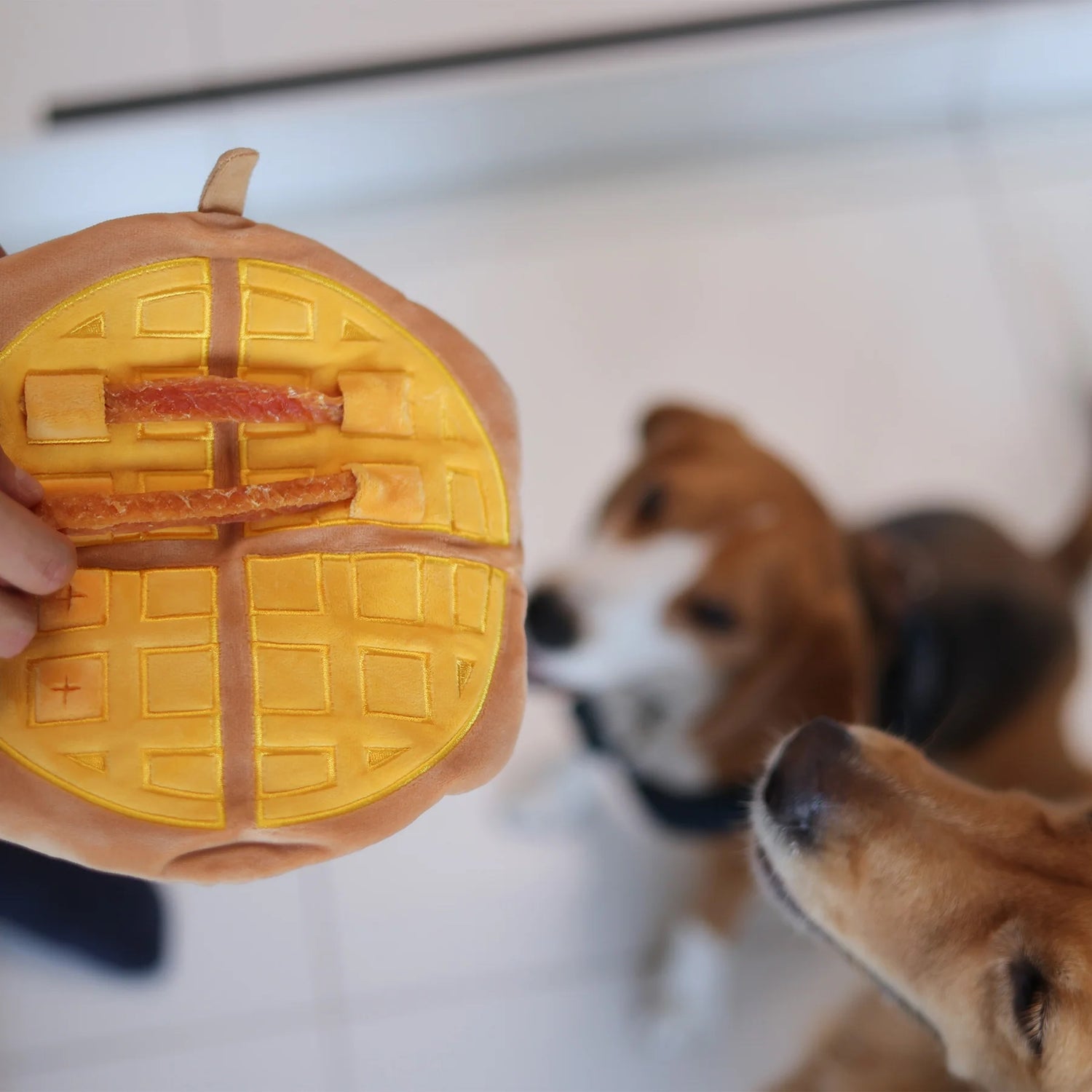 Woof² Egg Puff_Waffle Pet Toys 雞蛋仔/格子餅二合一藏食寵物玩具