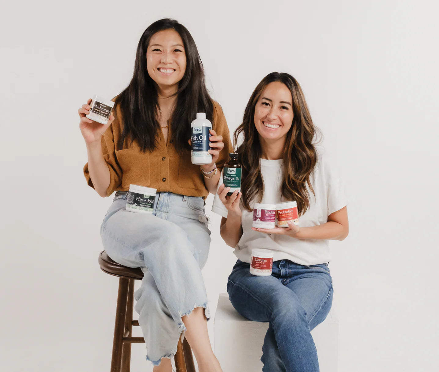 Fera Pets founder with products