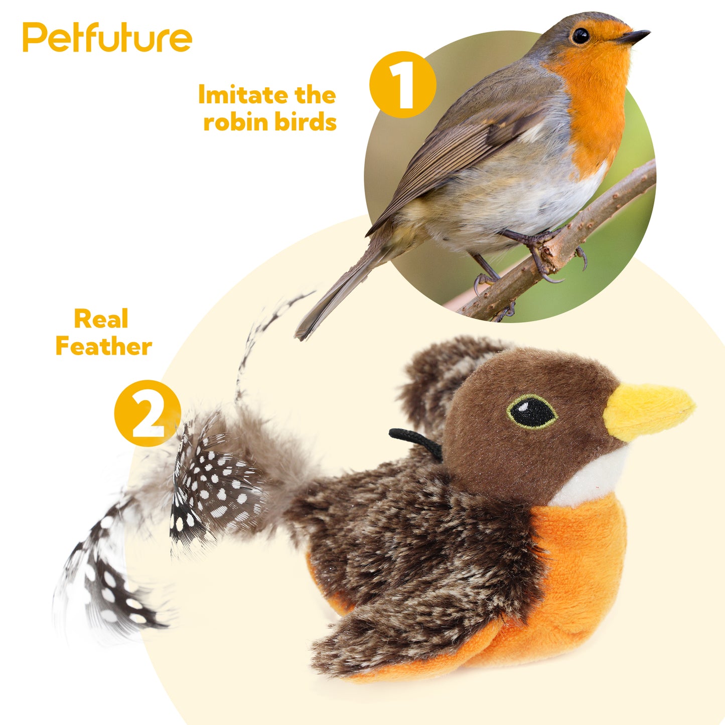 Pet future 羅賓鳥拍拍系列貓咪玩具 - 毛派派Pawtypai
