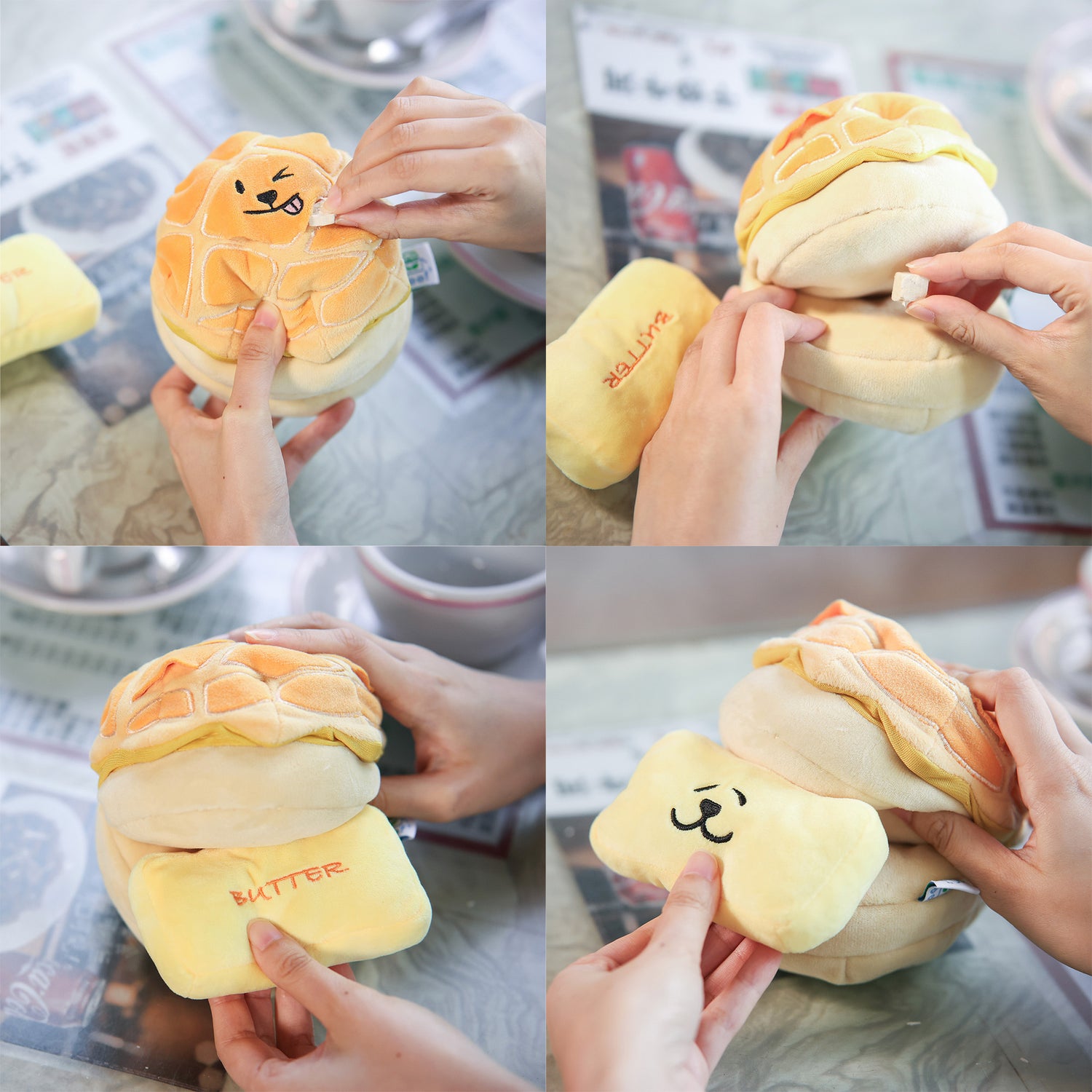 Woof² Buttered Pineapple Bun Pet Toys 菠蘿油二合一藏食寵物玩具