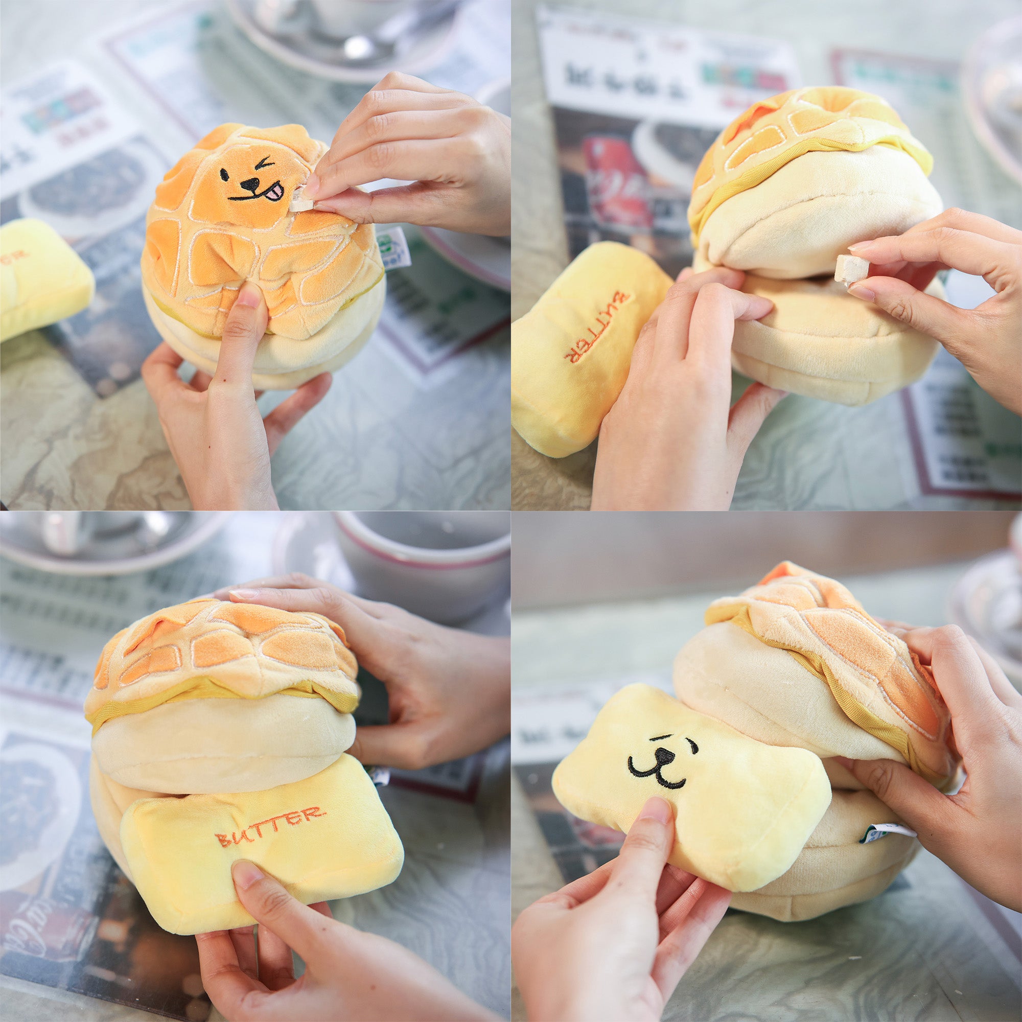 Woof² Buttered Pineapple Bun Pet Toys 菠蘿油二合一藏食寵物玩具