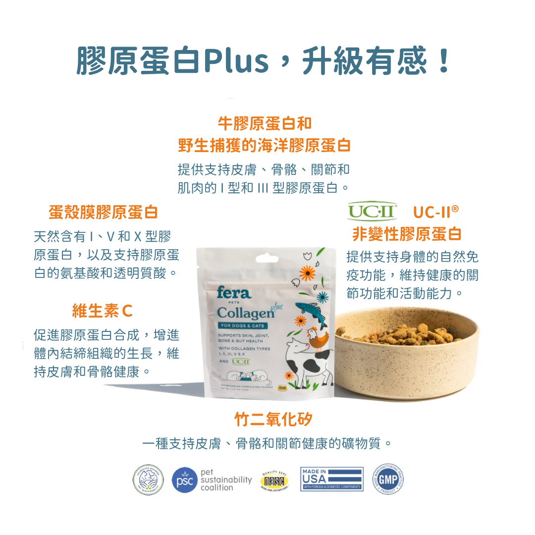 UC-II® 膠原蛋白關節保健+ (犬貓專用）