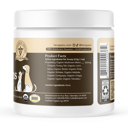 USDA Organic 有機十全蕈菇免疫調節 （犬貓專用）