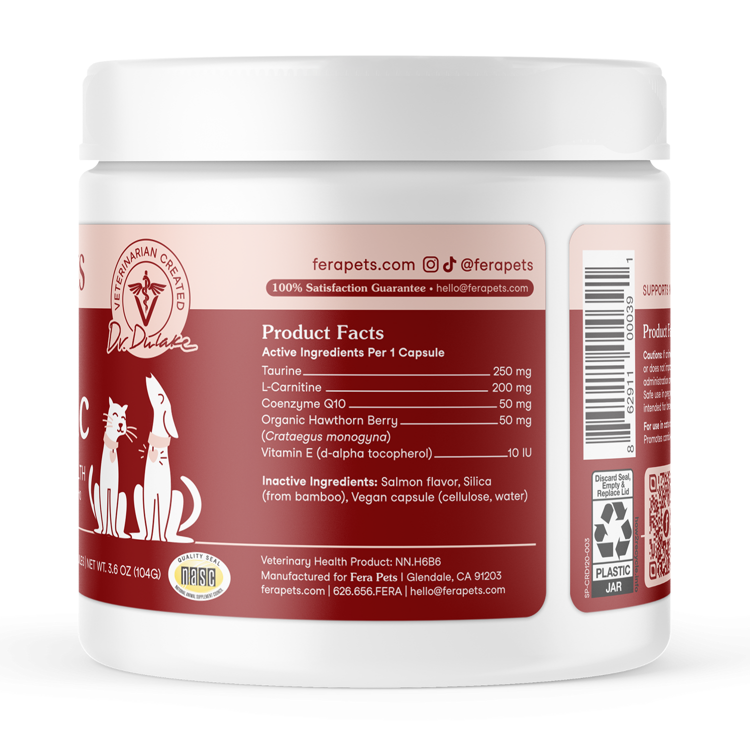 心臟保健 CoQ10+牛磺酸寵心配方  （犬貓專用）