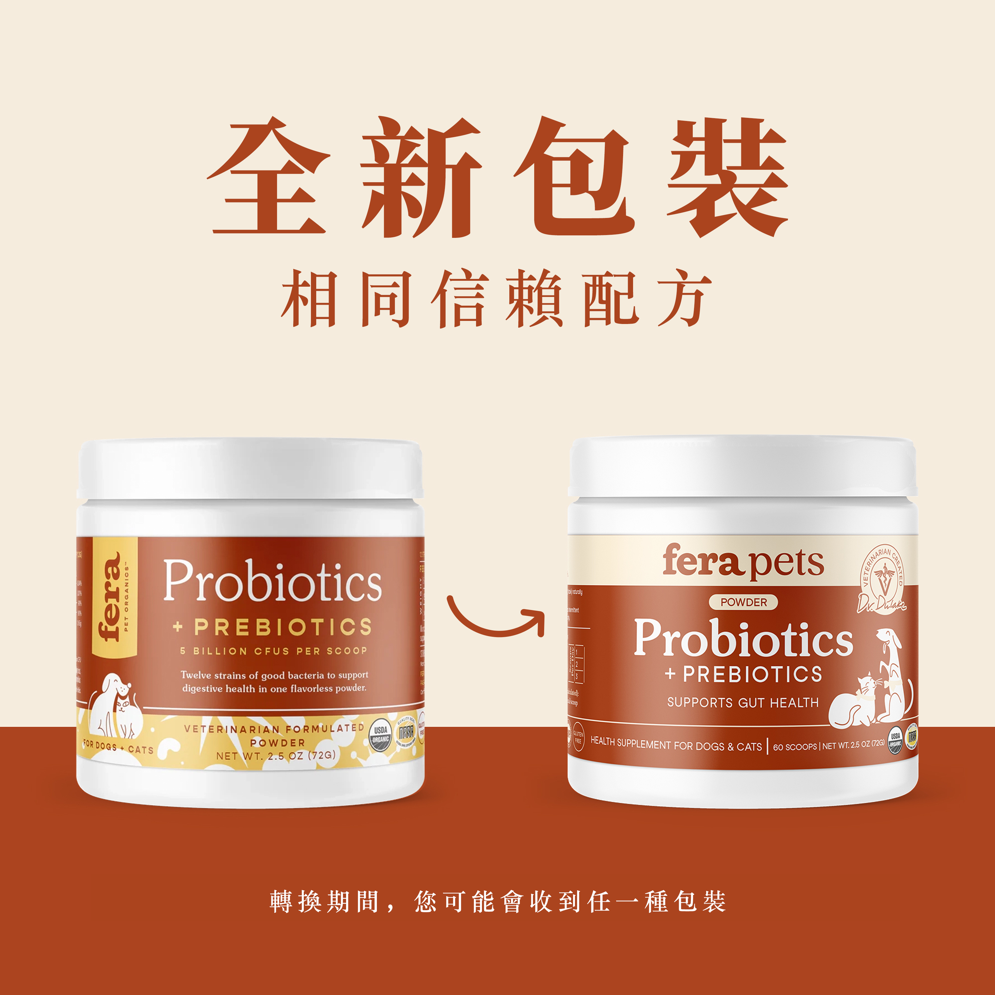 USDA Organic 有機益生菌＋益生元 （犬貓專用）